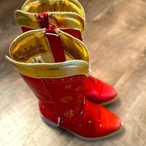 Toy story Jessie Cowgirl Toddler boots red sparkle